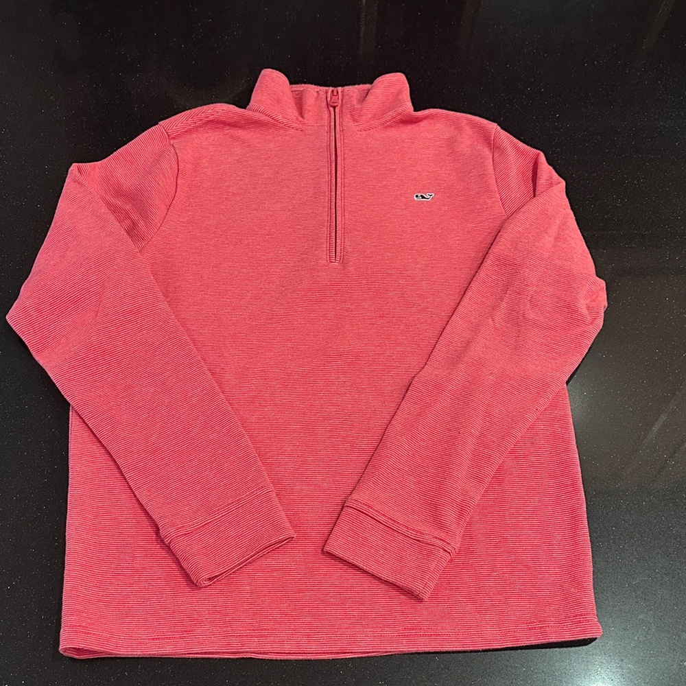 Vineyard Vines Kids Red Half-Zip Sweatshirt (Size: XL)
